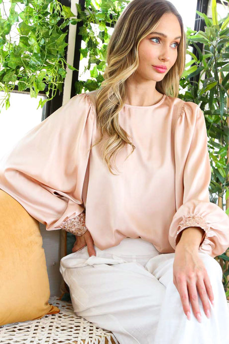 Blusa manga larga blush