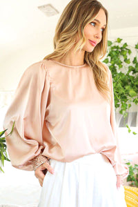 Blusa manga larga blush