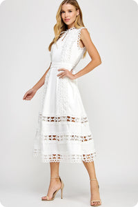 Vestido midi blanco