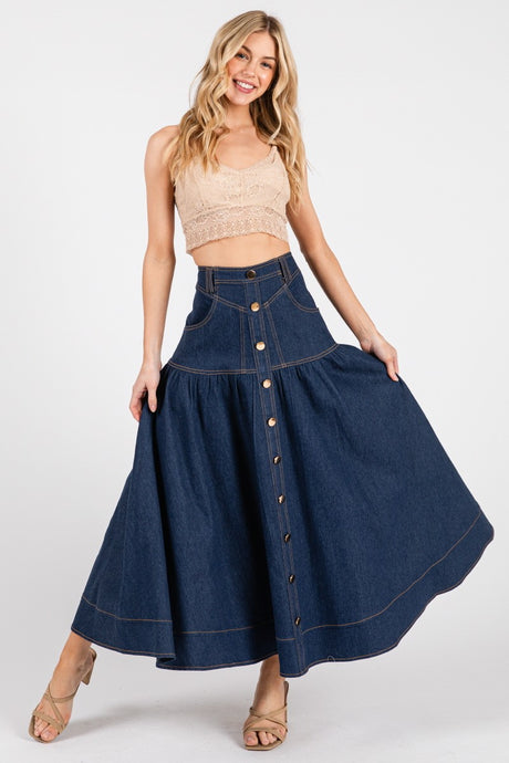 Falda midi Jean