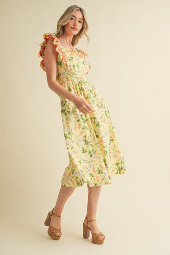 Vestido midi amarillo