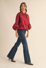Cargar imagen en el visor de la galería, Blusa Color vino