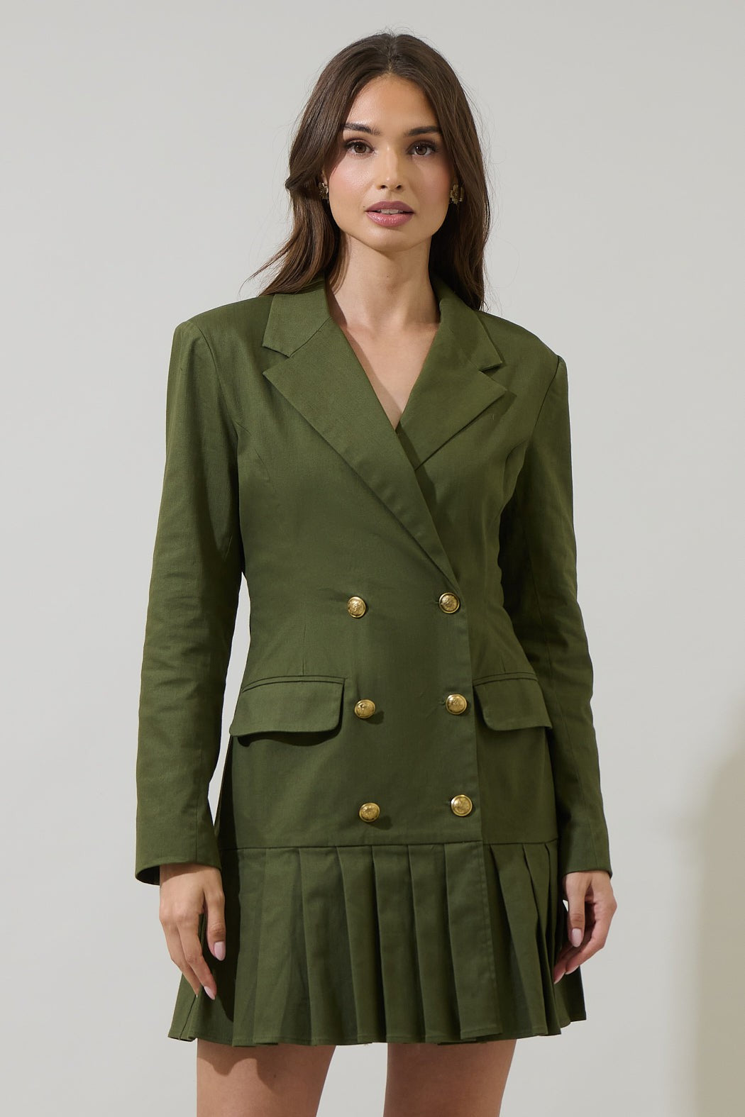 Vestido verde Plisado