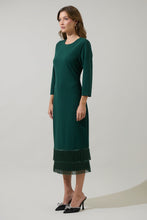 Cargar imagen en el visor de la galería, Vestido verde midi con flecos