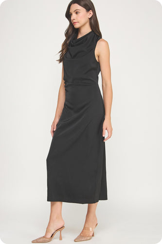 Vestido negro midi