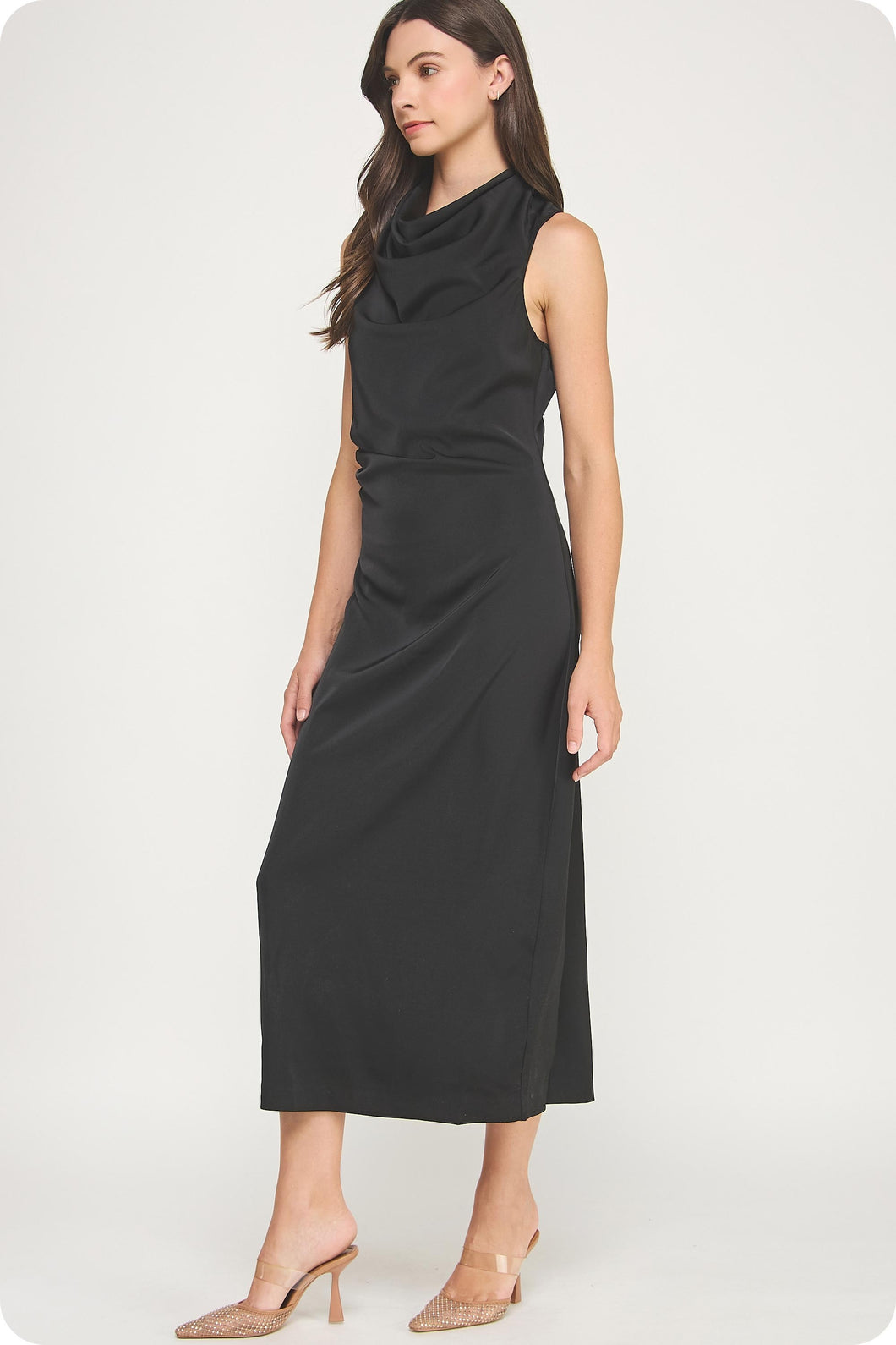 Vestido negro midi