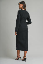 Cargar imagen en el visor de la galería, Vestido negro manga larga