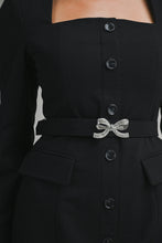 Cargar imagen en el visor de la galería, Vestido negro manga larga