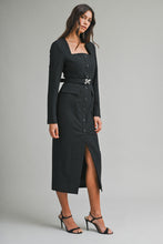 Cargar imagen en el visor de la galería, Vestido negro manga larga