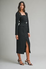 Cargar imagen en el visor de la galería, Vestido negro manga larga