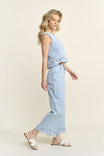 Cargar imagen en el visor de la galería, Set Denim Celeste con Bordado