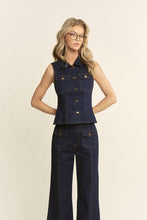 Cargar imagen en el visor de la galería, Set Denim Dark Blue (Chaleco + Pantalón)