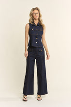 Cargar imagen en el visor de la galería, Set Denim Dark Blue (Chaleco + Pantalón)