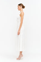 Cargar imagen en el visor de la galería, Vestido Midi Blanco con Encaje Floral