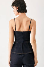 Cargar imagen en el visor de la galería, Jumpsuit denim con detalle peplum