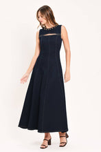 Cargar imagen en el visor de la galería, Vestido denim midi