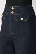 Cargar imagen en el visor de la galería, Jeans de tiro alto con botones dorados