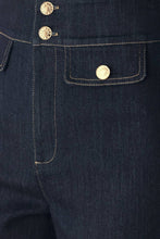 Cargar imagen en el visor de la galería, Jeans de tiro alto con botones dorados