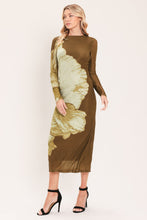 Cargar imagen en el visor de la galería, Vestido midi marron