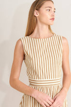 Cargar imagen en el visor de la galería, Vestido Midi Rayado con Espalda Abierta