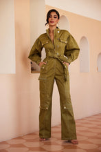 Cargar imagen en el visor de la galería, Jumpsuit verde olivo